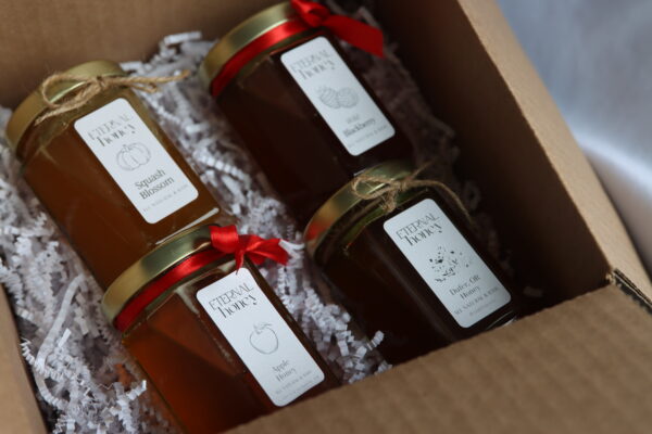 Honey Gift Box 8oz hex