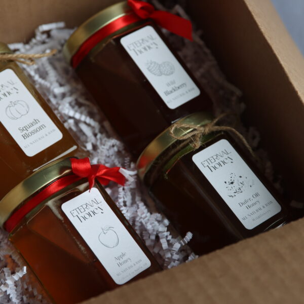 Honey Gift Box 8oz hex